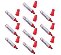 HEATSHAKING 10 Pièces Marqueur Permanent Épais Rouge à Grosse Capacité | Corps Plastique Épais, Séchage Rapide, Lignes Nettes, Usage Industriel et Signalétique