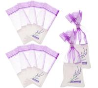 HEATSHAKING 20pcs Sachets de Lavande en Coton et Tulle Pourpre, Léger et Polyvalent, pour Vêtements et Paquet à Main, Design Élégant et Classique Plusieurs styles