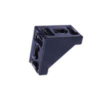 HEATSHAKING 20pièces Équerre Angle Aluminium Noir Fixation Rigide pour Profilés Connecteur pour Cadres Industriels et Projets Cnc
