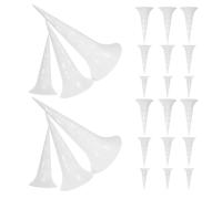 HEATSHAKING 30 Pièces Couvercle de Drainage Facile à Installer et Retirer en PP Blanc pour Pots de Fleurs Forme Cône Tour, Maille Filtrante Adapté pour Succulentes en Intérieur et Extérieur