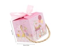 HEATSHAKING Boîte à Bonbons pour Fête D'anniversaire Bébé, Emballage Présent en Carton Rose Ruban, Coffret Décoratif pour Shower, Lot de 20 Pièces