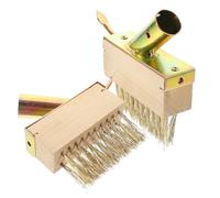 HEATSHAKING Brosse Métallique pour Terrasse en Fil d'acier et Bois, Outil de Désherbage Manuel Compact et Portable pour Jardin et Ambiance Estivale, Lot de 2pcs