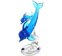 HEATSHAKING Figurine de Mammifère Marin Décoration Créative en Verre, Bleu | Glacis Coloré, Pièce Unique, Salon Chambre Table Vitrine, Usage Intérieur Extérieur, Ornement de Bureau Plusieurs styles