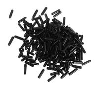HEATSHAKING Lot de 250 Embouts en Caoutchouc Flexibles Noirs Extrémité Arrondie pour Tubes Ronds, Protection L'usure et Cache-filet pour Plancher en Bois