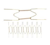 HEATSHAKING Lot de 8 Crochets Muraux en Acier pour Suspendre Assiettes, Porte-assiettes Invisibles Design en W, Résistance Élevée et Décoration Murale Élégante pour Exposer Vos Assiettes