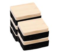 HEATSHAKING Mini Effaceurs Nettoyant à Craie pour Tableau Noir et Blanc, Lot de 5 en Bois et Feutre, Portables, Sans Poussière, pour Tableau Effaçable et Salle de Classe