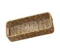 HEATSHAKING Panier Tressé en Plastique Rustique pour Rangement Multifonction de Couverts et Snacks au Bureau et Cuisine