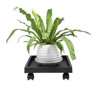 HEATSHAKING Plateau à roulettes avec Base Épaisse pour Jardinière en Plastique Support pour Pots de Fleurs Mobile, Design Esthétique, pour Intérieur et Balcon