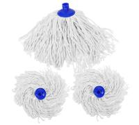 HEATSHAKING Têtes de Balai Serpillère en Coton Absorbant Accessoire de Remplacement Solide Lot de 3 Recharge Pratique pour Nettoyage Sol Humide et Sec