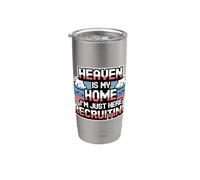 Heaven Is My Home I'm Just Here Recruiting Gobelet isotherme en acier inoxydable double paroi
