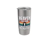 Heaven Is My Home I'm Just Here Recruiting Gobelet isotherme en acier inoxydable double paroi