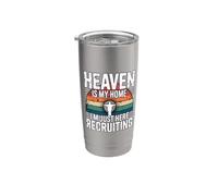 Heaven Is My Home I'm Just Here Recruiting Gobelet isotherme en acier inoxydable double paroi
