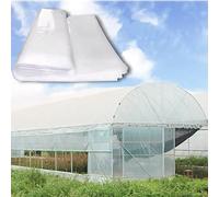Heavy Du 10 x 10 m Feuille de plastique imperméable 120 microns épais Poly Tunnel Housse de protection contre la poussière Idéal pour l'agriculture Construction Pting et utilisation en extérieur