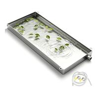 Heavy-Du 304 Bac d'égouttement en acier pour climatiseurs d'air avec tuyau de vidange de 200 cm, plateau de chauffe-eau 60 x 80 x 3 cm pour systèmes divisés et antirouille
