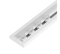 Heavy Du ain Rail de plafond - Rail coulissant fin en alliage d'aluminium de 3,6 m avec raccords à cliquet pour une utilisation lisse, idéal pour la maison et le bureau, blanc H