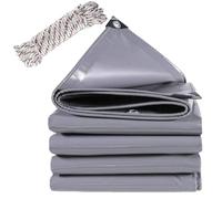 Heavy Du Bâche imperméable 1 x 7 m 500 g/m² - Résistant aux intempéries, aux UV, au gel - Bâche multifonction avec œillets encastrés - PVC gris