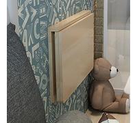 Heavy-Du Bureau flottant en bois massif - Table pliante murale rabattable en pin, facile à installer, peu encombrante pour petites pièces