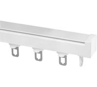 Heavy-Du Ensemble de barres de douche en métal | Système de rail de plafond pour terrasse, tonnelle et portes coulissantes | Ouverture et fermeture silencieuses | Idéal pour et camping-cars