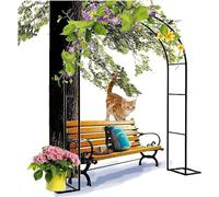 Heavy Du Metal Arches de jardin en métal robuste Structure tubu pour plantes grimpantes roses et herbe de pampa Idéal pour les événements en plein air (W1,4 m x H2)