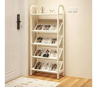 Heavy Du Porte-revues à 5 étages en acier carbone pour salon et bureau, design blanc, 50 cm de hauteur