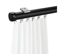 Heavy Du Système de rail de plafond en aluminium antirouille pour séparateur de pièce et traitement de fenêtre Réglable 70 x 630 cm Noir 200 cm (1,50 mm d'épaisseur de paroi)