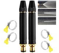Heavy Duty Adjustable Twist Hose Nozzle Jet Sweeper Nozzle, High Pressure Hose Nozzle Heavy Duty, Adjustable Nozzles Jet Sweeper, High-Pressure Car Wash Water Gun (A 2Sets)