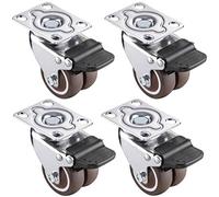 Heavy Duty Swivel Furniture Caster Wheels Double Wheel 38Mm/50Mm 4X16Mm Screws Ideal For Gardens And Hardwood Floors Smooth Mobility & Stability