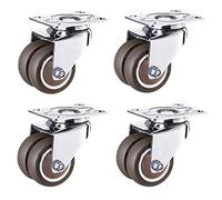Heavy Duty Swivel Furniture Caster Wheels Double Wheel 38Mm/50Mm 4X16Mm Screws Ideal For Gardens And Hardwood Floors Smooth Mobility & Stability