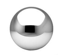 HEBEOT Boule décorative en acier inoxydable pour décoration de jardin, miroir boule creuse pour patios, cours et paysages 20 x 20 x 15 cm (1 pièce)