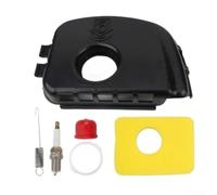 HEBEOT Couvercle de filtre à air 595660 et filtre en mousse 799579 pour pièces de tondeuse à gazon BS Remplacement 594281 Kit d'assemblage d'ampoule avec joint de base Spark (C)