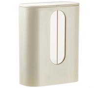 HEBEOT Distributeur de tasses monté avec couvercle anti-poussière - Design automatique - Pour cuisine, bureau, maison - Installation sans perçage - Peut contenir 40 tasses - Blanc (kaki)