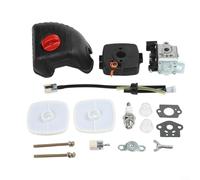 HEBEOT Kit de réglage de carburateur pour débroussailleuse ECHO - Couvercle de filtre à air - Élément de base de rechange pour modèles ZAMA RB-K93 A021001690 - Kit d'entretien complet pour une