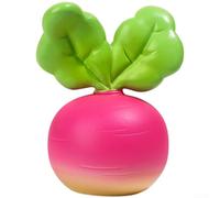HEBEOT Lot de 6 adorables radis décoratifs en résine peints à la main pour tableau de bord de voiture, décoration de bureau, maison, jardin, cour, blanc, rose, vert, violet, orange, rouge
