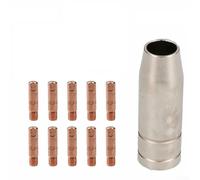 HEBEOT MB15 MIG Kit de 11 embouts de contact 0,6 mm, 0,8 mm, 1,0 mm, support de buse pour torches Clarke SIP MIG130 MIG200 14AK 15AK (0,6 mm)