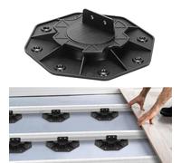 Hebitod Palier sur pilotis réglable en hauteur 100 pièces Pied de sol 18-30mm - Palier pour sous-structure de dalles de terrasse en bois, WPC et pierre