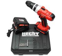 HECHT 1278 Kit visseuse sans fil avec 2x batteries 20V | 16 positions | LED | avec valise | 6x embouts