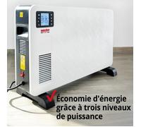 Hecht jardin Radiateur électrique avec chauffage rapide et confortable de qualité supérieur, 3 niveaux puissance 2300W, écran LCD et