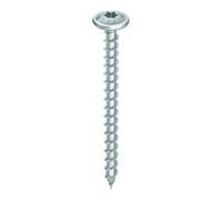 Vis HECO - Topix Plus - Acier zingué blanc - Tête ronde large