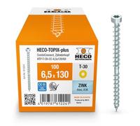HECO HECO-TOPIX-plus CombiConnect 6,5 x 130, tête cylindrique, T-Drive, FST, A3K, 100 pcs. (HTP-T-CH-CC-6,5x130/60) Quantité:100