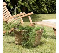 HECTOR - Pot de fleur ovale 60x53cm en bambou naturel avec anses