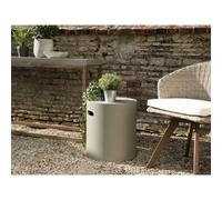 Hector - table d'appoint de jardin ronde 40x40 cm béton gris