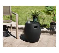 Hector - table d'appoint de jardin ronde béton 43x43 cm noir