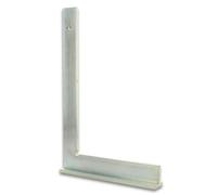 hedue® Équerre à chapeau - Grande équerre de mécanicien avec butée en acier galvanisé, angle droit 90°, 400 x 230 mm