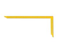 Hedue® équerre de charpentier ZY - Equerre de charpentier jaune avec échelle en mm type A et trous de traçage, 1000 mm