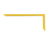 Hedue® équerre de charpentier ZY - Equerre de charpentier jaune avec échelle en mm type B et trous de traçage, 800 mm