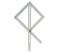 hedue® Fausse équerre - Rapporteur d’angle analogique en aluminium pour la mesure des angles de coupe et des angles intérieurs et extérieurs
