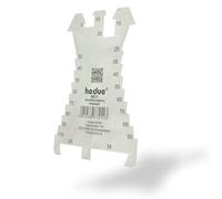 hedue® Gabarit de traçage M211 - Tracette de couvreur et zingueur droite avec 20 butées de 5 à 100 mm, pour joint debout 28/38 mm
