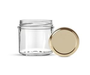 HEEKSE Lot de 12 Bocaux-Pot Rond 130ml -avec les couvercles-Fabrication française