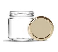 HEEKSE Lot de 6 Bocaux-Pot Forme Basse 330 ml -avec les couvercles-Fabrication française