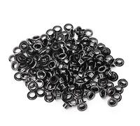HEEPDD 100Pcs Oeillets Oeillets, Double Côté Vêtements Sac en Cuir Ceinture Décoration 5mm avec 100Pcs Joint 5 MM pour Vêtements De Chaussures en Cuir Artisanat Sacs Tags[Silver Gray] Outils